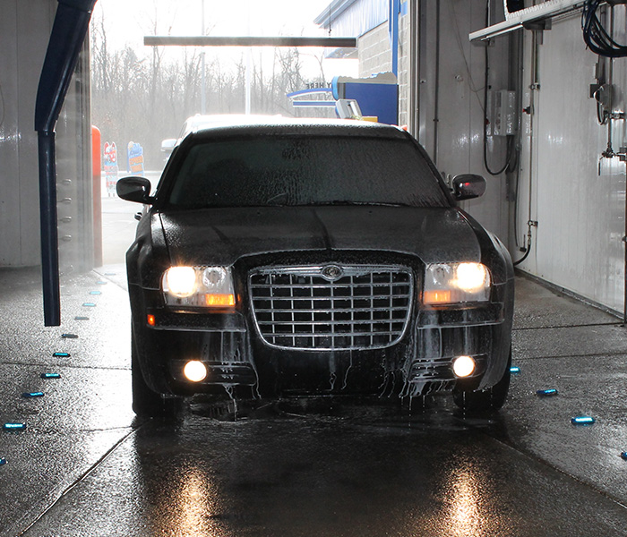 car going through a car wash