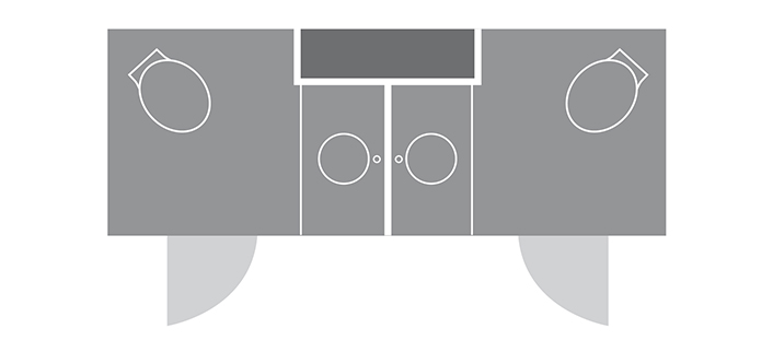 2 stall restroom trailer interior sketch